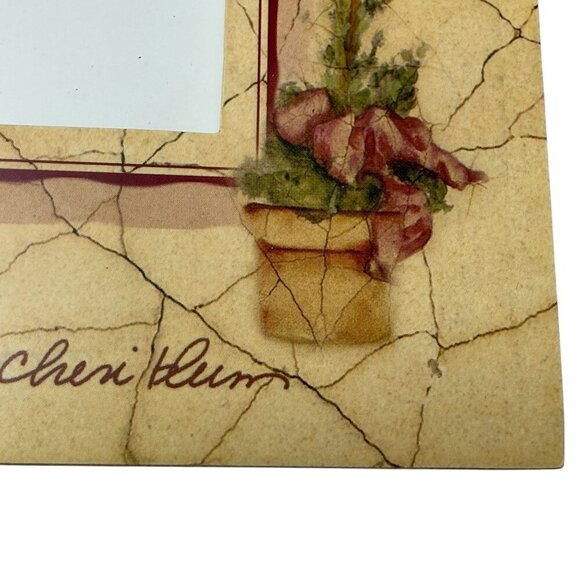 CHERI BLUM Holiday Photo Frame 3.5x5 Christmas Topiary Wreath Picture Frame - Picture 3 of 11